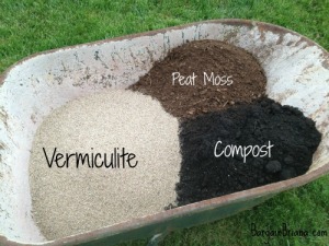 garden soil mixing